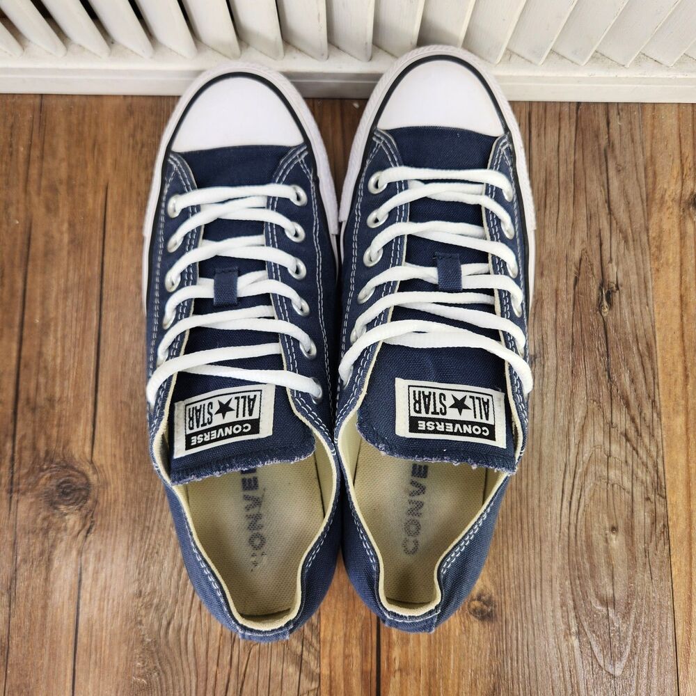 Converse Chuck Taylor All Star OX Sneakers Womens Size 9 Navy Canvas Shoes M9697 - Picture 5 of 11